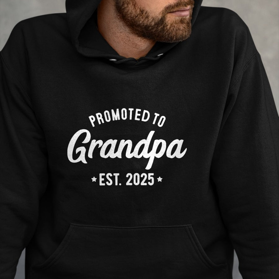 Best Grandpa Shirt, Proud Grandpa Unisex T-Shirt/Hoodie/Sweatshirt HLT00 - Promoted to Grandpa 2025 Soon to Be Grandfather New Grandpa T-Shirt (1)