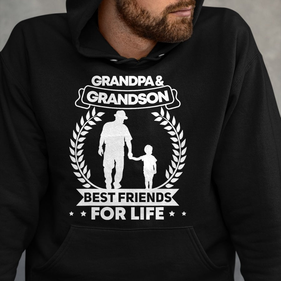 Best Grandpa Shirt, Proud Grandpa Unisex T-Shirt/Hoodie/Sweatshirt HLT00 - Grandpa and Grandson Matching Grandfather and Grandson T-Shirt