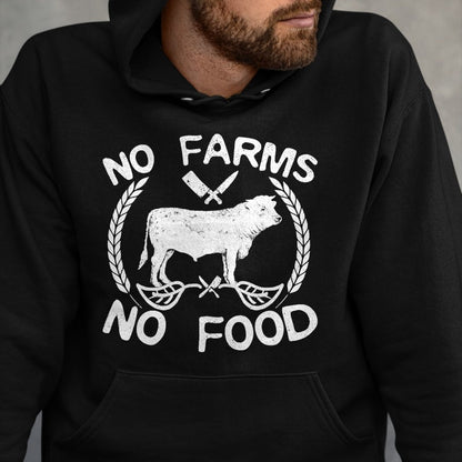 Best Farmer Life Shirt, Funny Farmer UnisexT-Shirt/Hoodie/Sweatshirt HLT00 - No Farms No Meat Farmer Gift T-Shirt