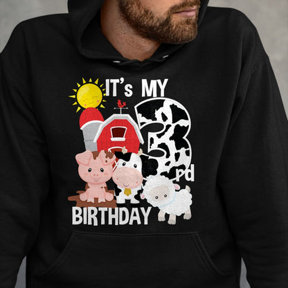 Best Farmer Life Shirt, Funny Farmer UnisexT-Shirt/Hoodie/Sweatshirt HLT00 - Farm Animals 3 Year Old It's My 3rd Birthday Party T-Shirt T-Shirt