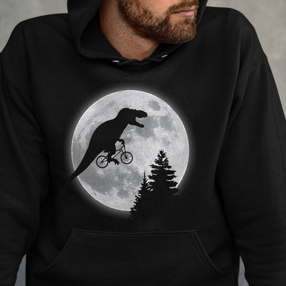 Best Dinosaur Lover Shirt, Funny Dinosaur UnisexT-Shirt/Hoodie/Sweatshirt HLT00 - T-rex Bike Moon  Dinosaur Moon Bike T-Shirt