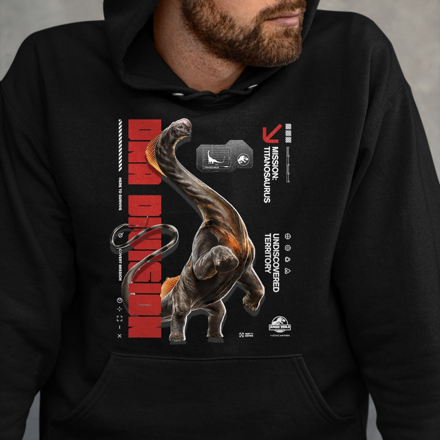 Best Dinosaur Lover Shirt, Funny Dinosaur UnisexT-Shirt/Hoodie/Sweatshirt HLT00 - Jurassic World Rebirth Titanosaurus DNA Division T-Shirt
