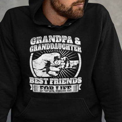 Best Grandpa Shirt, Proud Grandpa Unisex T-Shirt/Hoodie/Sweatshirt HLT00 -Grandpa Granddaughter Gift Family Shirt Grandad Fist Bump T-Shirt