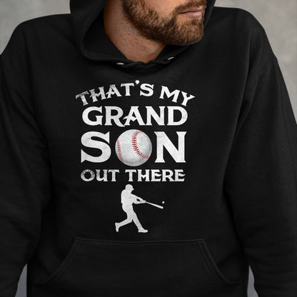 Best Grandpa Shirt, Proud Grandpa Unisex T-Shirt/Hoodie/Sweatshirt HLT00 - That's My Grandson Out There Baseball T-shirt Papa Tee Mimi T-Shirt