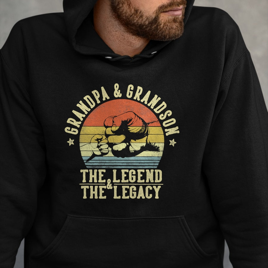 Best Grandpa Shirt, Proud Grandpa Unisex T-Shirt/Hoodie/Sweatshirt HLT00 - Grandpa and Grandson The Legend And The Legacy Gifts Grandpa T-Shirt
