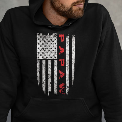 Best Grandpa Shirt, Proud Grandpa Unisex T-Shirt/Hoodie/Sweatshirt HLT00 - Papaw American Flag Grandpa Gifts Men T-Shirt