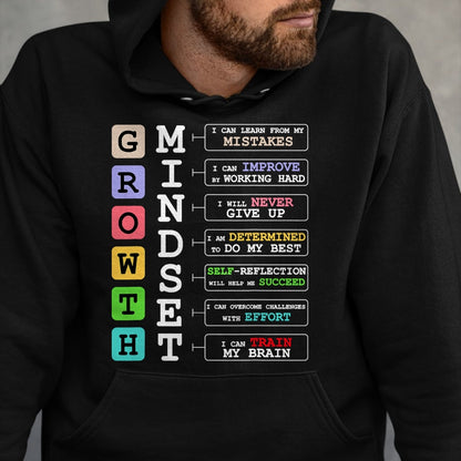Best Teacher Shirt, Funny Teacher UnisexT-Shirt/Hoodie/Sweatshirt HLT00 - Growth Mindset Shirt Positive School Classroom Teacher Gift T-Shirt