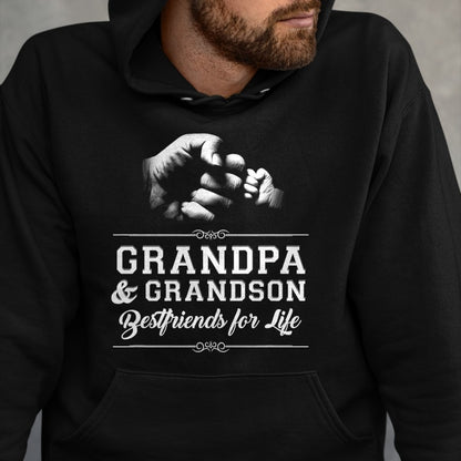 Best Grandpa Shirt, Proud Grandpa Unisex T-Shirt/Hoodie/Sweatshirt HLT00 - Grandfather Grandson Friends Fist Bump Shirt Grandpa Grandad T-Shirt