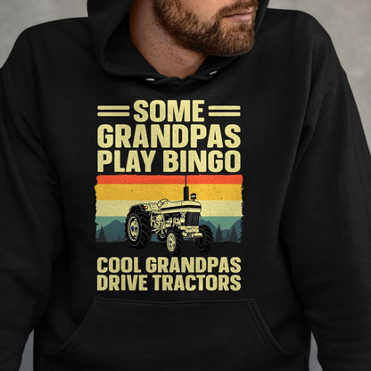 Best Grandpa Shirt, Proud Grandpa Unisex T-Shirt/Hoodie/Sweatshirt HLT00 - Cool Tractor Art For Grandpa Men Farming Farmer Farm Tractor T-Shirt