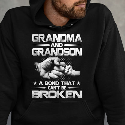 Best Grandma Shirt, Proud Grandma Unisex T-Shirt/Hoodie/Sweatshirt HLT00 - Grandma and Grandson A binding that won't be broken T-Shirt (1)