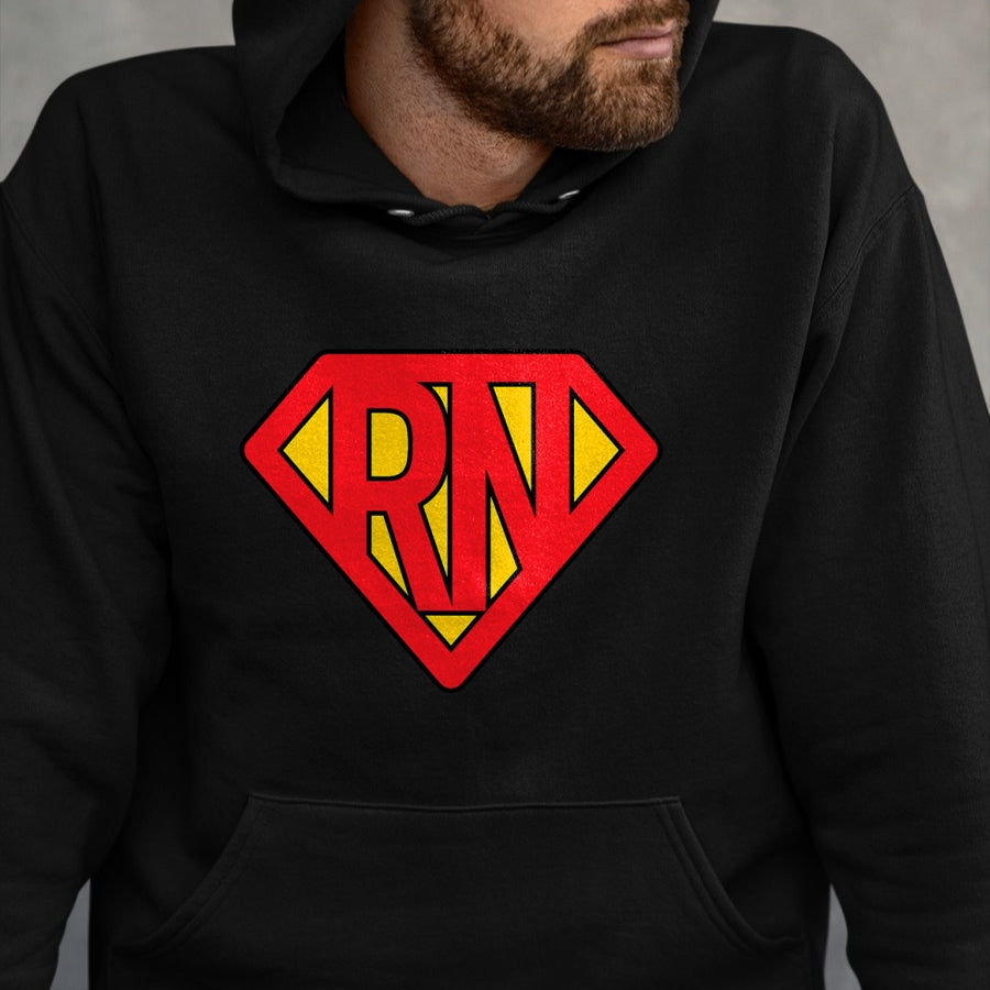 Funny Nurse Shirt, Nurse Unisex T-Shirt/Hoodie/Sweatshirt HLT00 - Super Nurse RN superhero Registered Nurse Hero T-Shirt