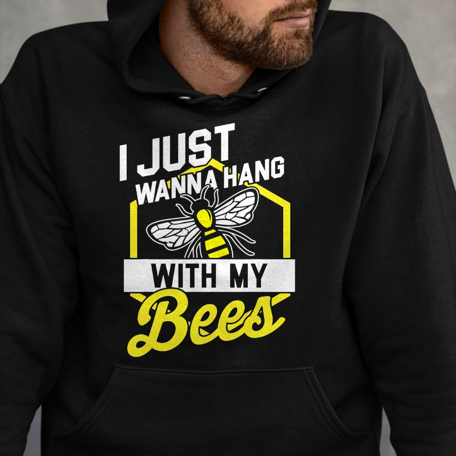 Best Farmer Life Shirt, Funny Farmer UnisexT-Shirt/Hoodie/Sweatshirt HLT00 - Hang with My Bees - Beekeeper & Beekeeping Gift T-Shirt T-Shirt