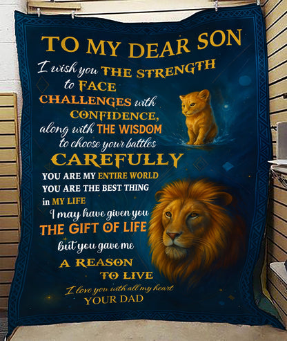 To My Son Blanket – A Hug You Can Hold from Dad