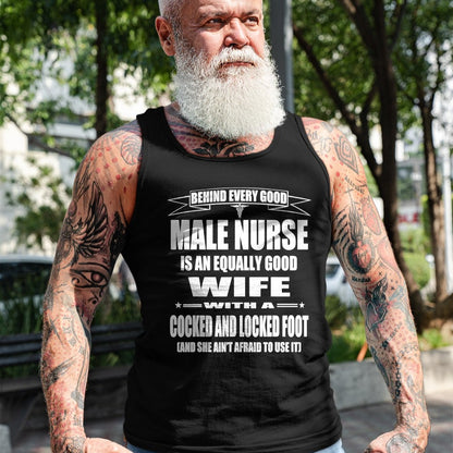 Funny Nurse Shirt, Nurse Unisex T-Shirt/Hoodie/Sweatshirt HLT00 - Male Nurse's Wife Unique Rn Nurse Funny LPN Pun Gift T-Shirt