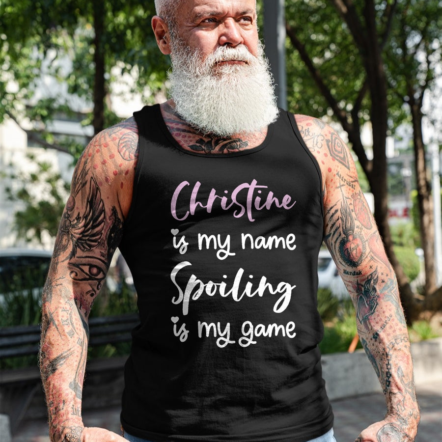 Best Wife Shirt, Wife and Husband Unisex T-Shirt/Hoodie/Sweatshirt HLT00 - Christine Name Personalized Women Spoiled Girl Cute Pink T-Shirt