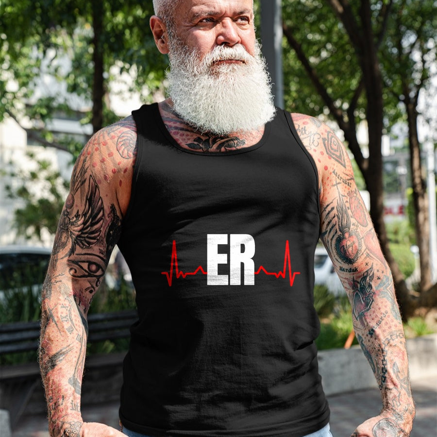 Funny Nurse Shirt, Nurse Unisex T-Shirt/Hoodie/Sweatshirt HLT00 -Emergency Medicine Emergency room Nurse ER Heartbeat T-Shirt