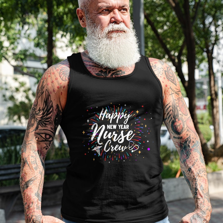 Funny Nurse Shirt, Nurse Unisex T-Shirt/Hoodie/Sweatshirt HLT00 - Happy New Year Nurse Crew Funny New Year For Nurse T-Shirt