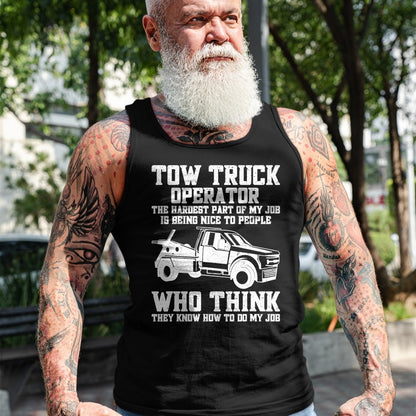 Best Truck Driver Life Shirt, Funny Trucker UnisexT-Shirt/Hoodie/Sweatshirt HLT00 - Funny Tow Truck Driver & Tow Operator Wrecker T-Shirt (1)