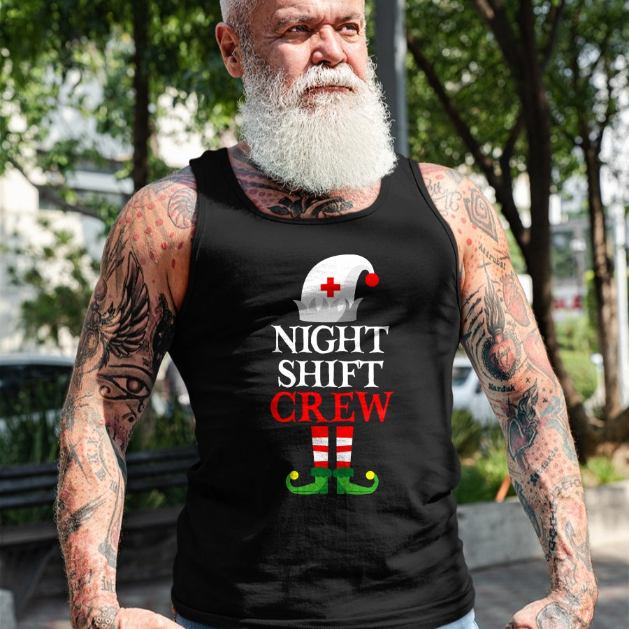 Funny Nurse Shirt, Nurse Unisex T-Shirt/Hoodie/Sweatshirt HLT00 - Elf Nursing Shirt Women, Christmas Nurse Night Shift Crew T-Shirt