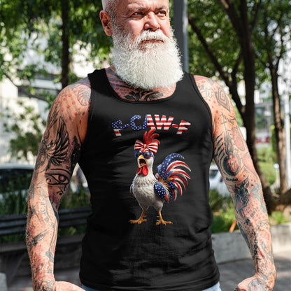 Best Farmer Life Shirt, Funny Farmer UnisexT-Shirt/Hoodie/Sweatshirt HLT00 - F Caw F Rooster 4th of July American Flag Fawk Chicken Humor T-Shirt