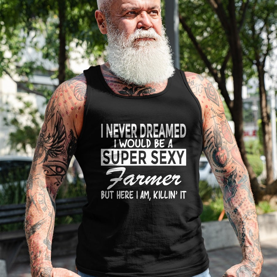 Best Farmer Life Shirt, Funny Farmer UnisexT-Shirt/Hoodie/Sweatshirt HLT00 - Super Sexy Farmer Funny Farm T-Shirt T-Shirt, Men, Black, 3X-Large