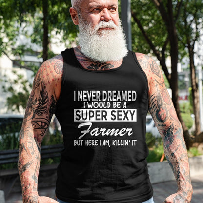 Best Farmer Life Shirt, Funny Farmer UnisexT-Shirt/Hoodie/Sweatshirt HLT00 - Super Sexy Farmer Funny Farm T-Shirt T-Shirt, Men, Black, 3X-Large