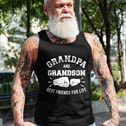 Best Grandpa Shirt, Proud Grandpa Unisex T-Shirt/Hoodie/Sweatshirt HLT00 - Grandpa and grandson friends for life T-Shirt