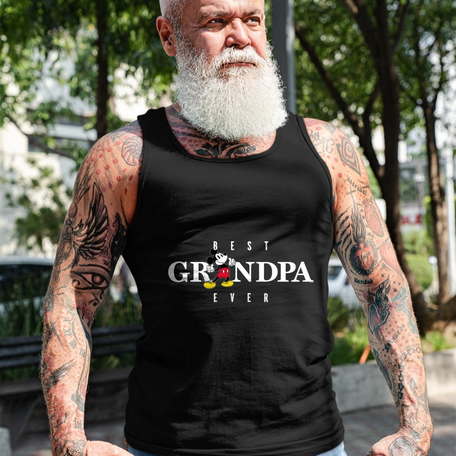 Best Grandpa Shirt, Proud Grandpa Unisex T-Shirt/Hoodie/Sweatshirt HLT00 - Disney Mickey Mouse Thumbs Up Best Grandpa Ever Father’s Day T-Shirt