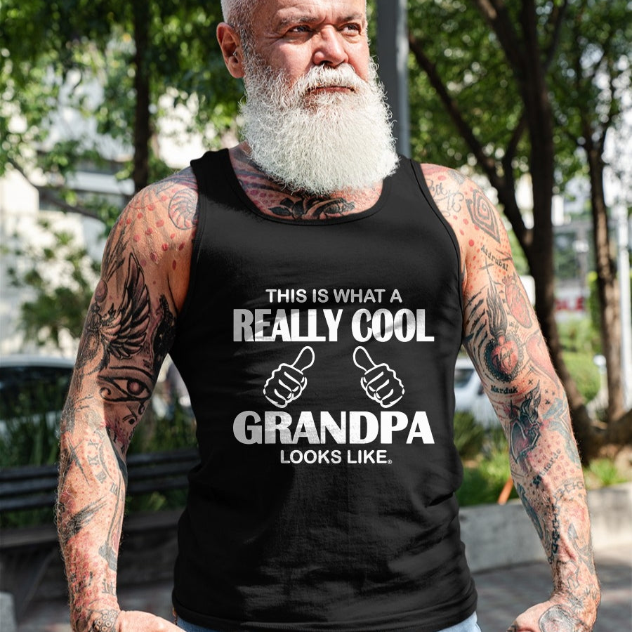 Best Grandpa Shirt, Proud Grandpa Unisex T-Shirt/Hoodie/Sweatshirt HLT00 - This Is What A Really Cool Grandpa Looks Like Funny T-Shirt T-Shirt