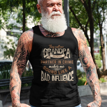 Best Grandpa Shirt, Proud Grandpa Unisex T-Shirt/Hoodie/Sweatshirt HLT00 - Funny Grandpa, Partner in Crime Phrase, Granddad Humor T-Shirt (1)
