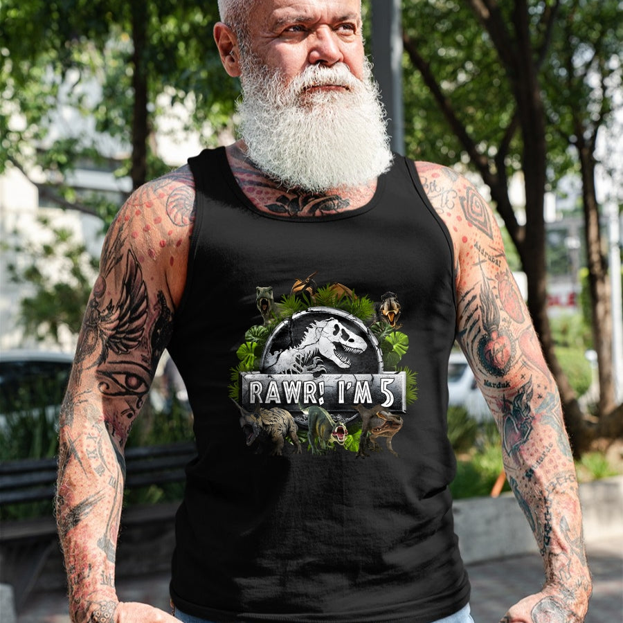 Best Dinosaur Lover Shirt, Funny Dinosaur UnisexT-Shirt/Hoodie/Sweatshirt HLT00 - Rawr I_m 5 5th Birthday T Rex Dinosaur Funny Party Boys Kids T-Shirt