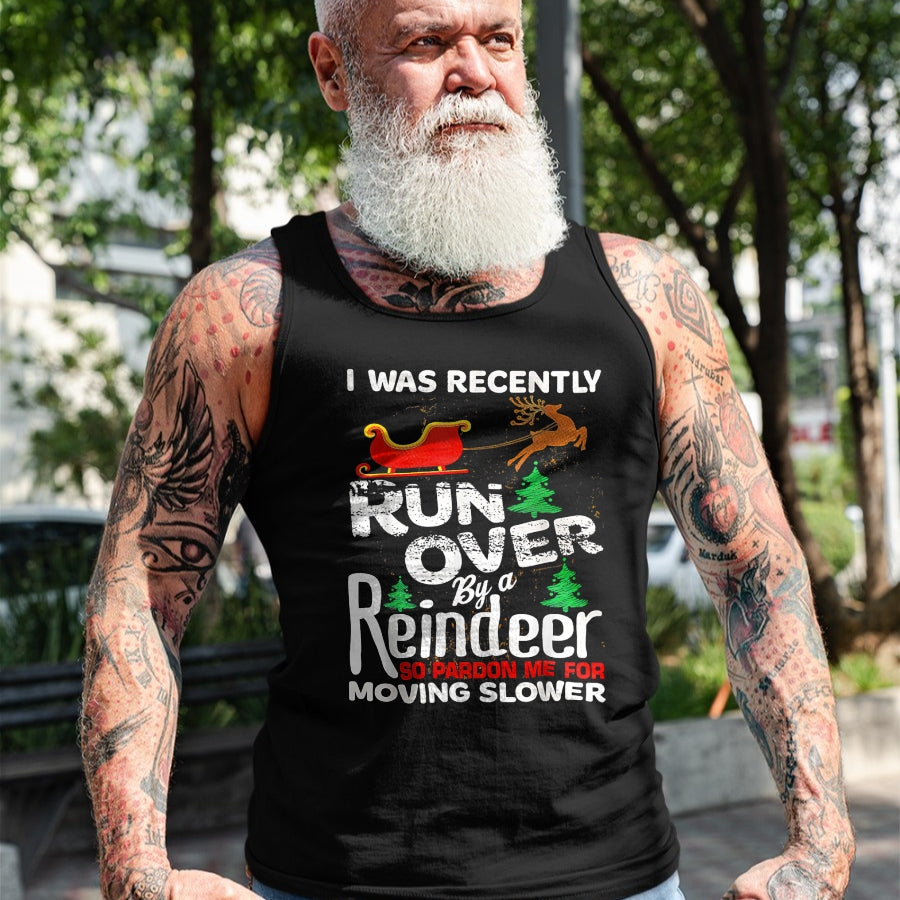Best Grandma Shirt, Proud Grandma Unisex T-Shirt/Hoodie/Sweatshirt HLT00 - Grandma Got Run Over By A Reindeer Christmas So Pardon Me T-Shirt (1)