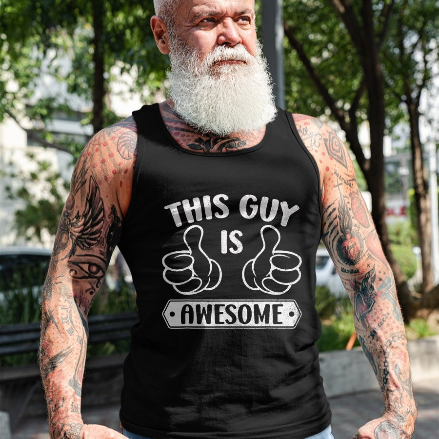 Best Wife Shirt, Wife and Husband Unisex T-Shirt/Hoodie/Sweatshirt HLT00 - This Guy Is Awesome Thumbs Funny Self-Promoting Statement T-Shirt