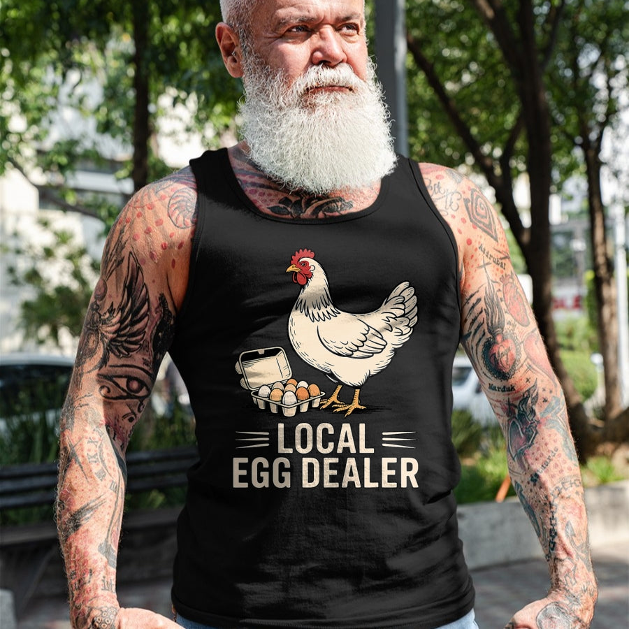 Best Farmer Life Shirt, Funny Farmer UnisexT-Shirt/Hoodie/Sweatshirt HLT00 - Vintage Local Egg Dealer Chicken Funny Farmer Easter T-Shirt