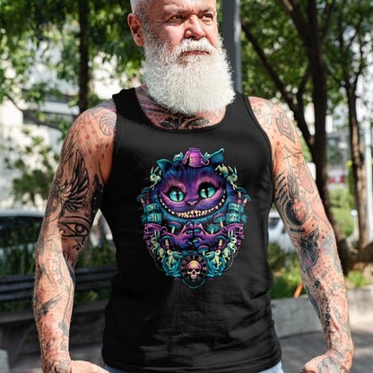 Cat Love Shirt, Funny Cat Lover Gift UnisexT-Shirt/Hoodie/Sweatshirt HLT00 - Cheshire Cat Shirt Alice in Wonderland Graphic T-Shirt, Women, Purple, XX-Large