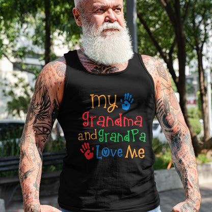 Best Grandpa Shirt, Proud Grandpa Unisex T-Shirt/Hoodie/Sweatshirt HLT00 - Grandma And Grandpa Love Me T-shirt Grandchild Tee T-Shirt