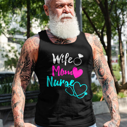 Funny Nurse Shirt, Nurse Unisex T-Shirt/Hoodie/Sweatshirt HLT00 - Wife Mom Nurse Womens RN LPN Mothers Day Gift For Nurses T-Shirt