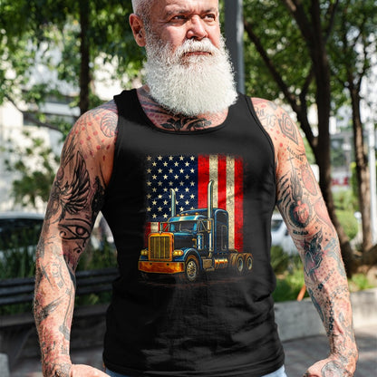Best Truck Driver Life Shirt, Funny Trucker UnisexT-Shirt/Hoodie/Sweatshirt HLT00 - American Flag Truck - Truck Driver Patriotic T-Shirt