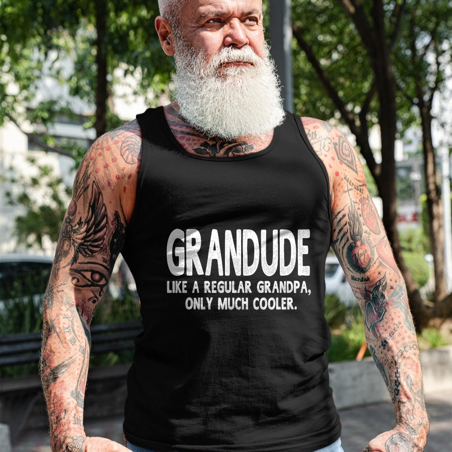 Best Grandpa Shirt, Proud Grandpa Unisex T-Shirt/Hoodie/Sweatshirt HLT00 - Grandude Definition Like Regular Grandpa Only Cooler Funny T-Shirt