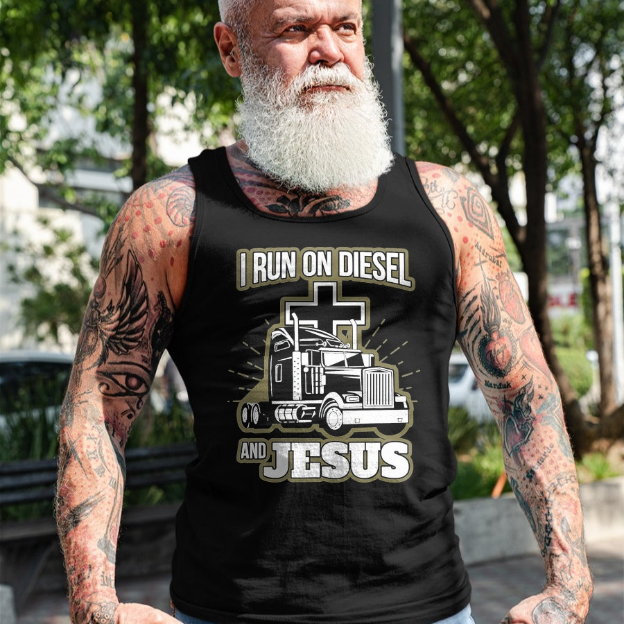 Best Truck Driver Life Shirt, Funny Trucker UnisexT-Shirt/Hoodie/Sweatshirt HLT00 - Jesus Truck Driver Christian Trucker T-Shirt, Men, Black, 3X-Large