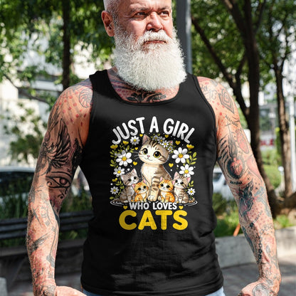 Cat Love Shirt, Funny Cat Lover Gift UnisexT-Shirt/Hoodie/Sweatshirt HLT00 - Cute Cat Lover Just A Girl Who Loves Cats T-Shirt
