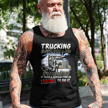 Best Truck Driver Life Shirt, Funny Trucker UnisexT-Shirt/Hoodie/Sweatshirt HLT00 - Trucking Is Not Just A Job It's A Lifestyle (on back) T-Shirt