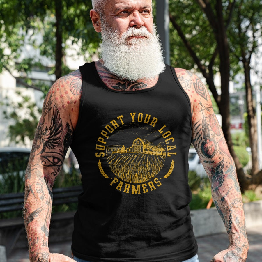 Best Farmer Life Shirt, Funny Farmer UnisexT-Shirt/Hoodie/Sweatshirt HLT00 - Vintage Support Your Local Farmers Farming Farm Farmer T-Shirt