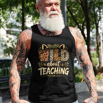 Best Teacher Shirt, Funny Teacher UnisexT-Shirt/Hoodie/Sweatshirt HLT00 - Wild About Teaching Leopard Safari Animal Print Teacher Fun T-Shirt