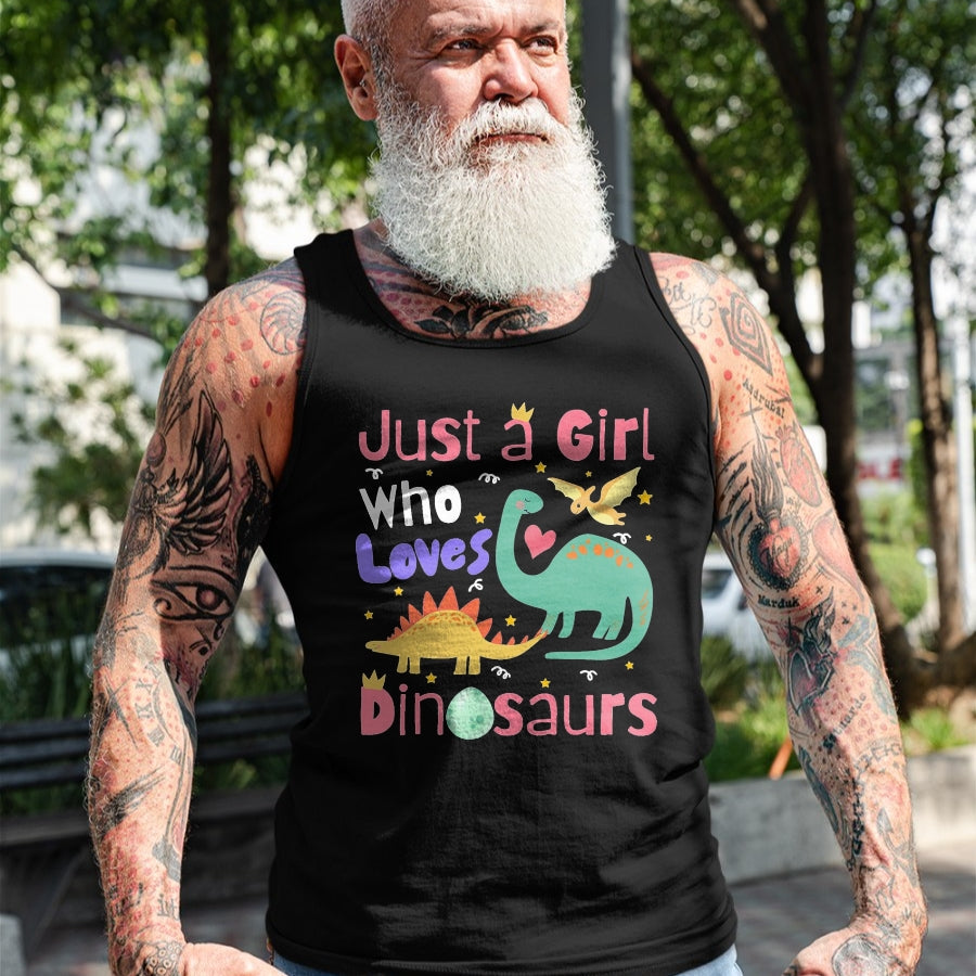 Best Dinosaur Lover Shirt, Funny Dinosaur UnisexT-Shirt/Hoodie/Sweatshirt HLT00 - Just a Girl Who Loves Dinosaurs Kid Teen Toddlers Women Dino T-Shirt, Men, Black, 3X-Large