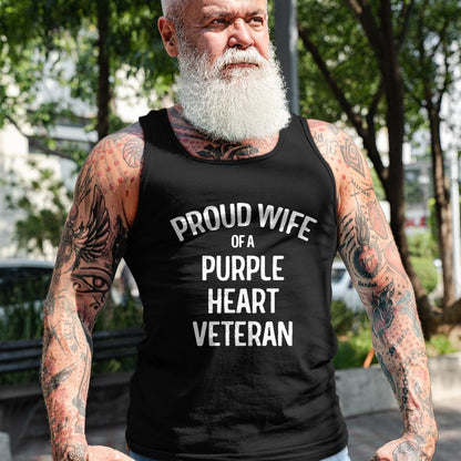 Best Wife Shirt, Wife and Husband Unisex T-Shirt/Hoodie/Sweatshirt HLT00 - Gift for wife T shirt, lucky wife   Wife of Purple Heart Veteran Shirt Proud Military Family T-Shirt