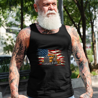Best Truck Driver Life Shirt, Funny Trucker UnisexT-Shirt/Hoodie/Sweatshirt HLT00 - Semi-Trailer Truck Driver Big Rig Trucker American Flag T-Shirt