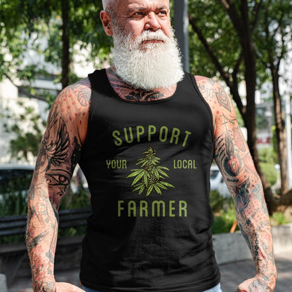 Best Farmer Life Shirt, Funny Farmer UnisexT-Shirt/Hoodie/Sweatshirt HLT00 - Support Your Local Farmer Funny Weed Marijuana Grower 420 T-Shirt