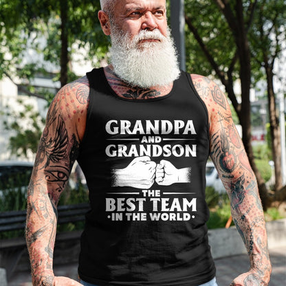 Best Grandpa Shirt, Proud Grandpa Unisex T-Shirt/Hoodie/Sweatshirt HLT00 - Father's Day Gift Grandpa The Man The Myth The Bad Influence T-Shirt