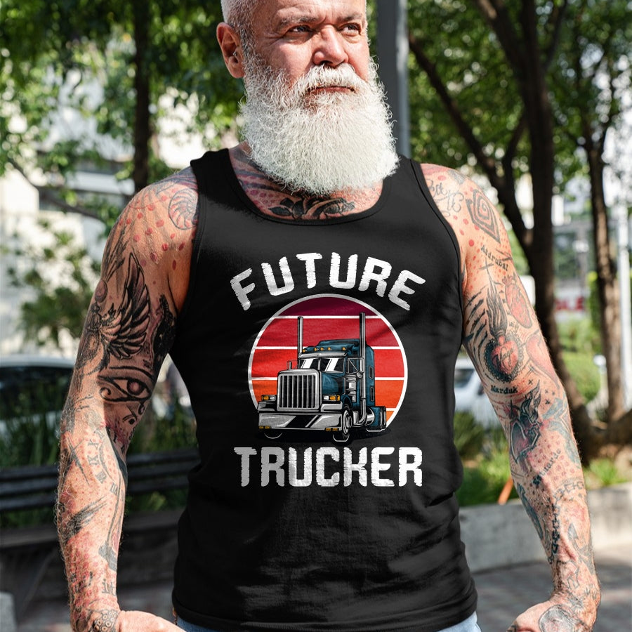Best Truck Driver Life Shirt, Funny Trucker UnisexT-Shirt/Hoodie/Sweatshirt HLT00 - Future Trucker Truck Driver Semi Kids Son Daughter Clothing T-Shirt